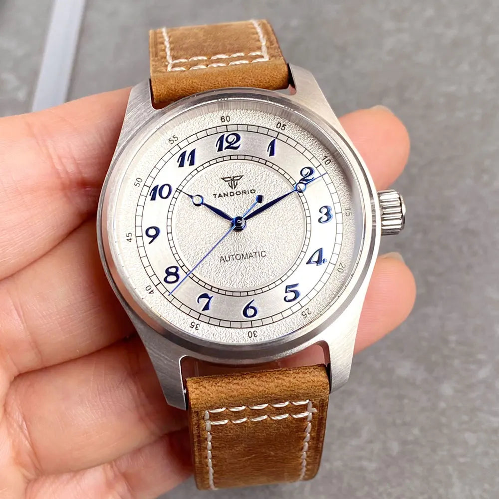 Tandorio TD191T Titanium Bronze 39mm 20ATM Pilot Watch NH35A PT5000 Sapphire 20Bar