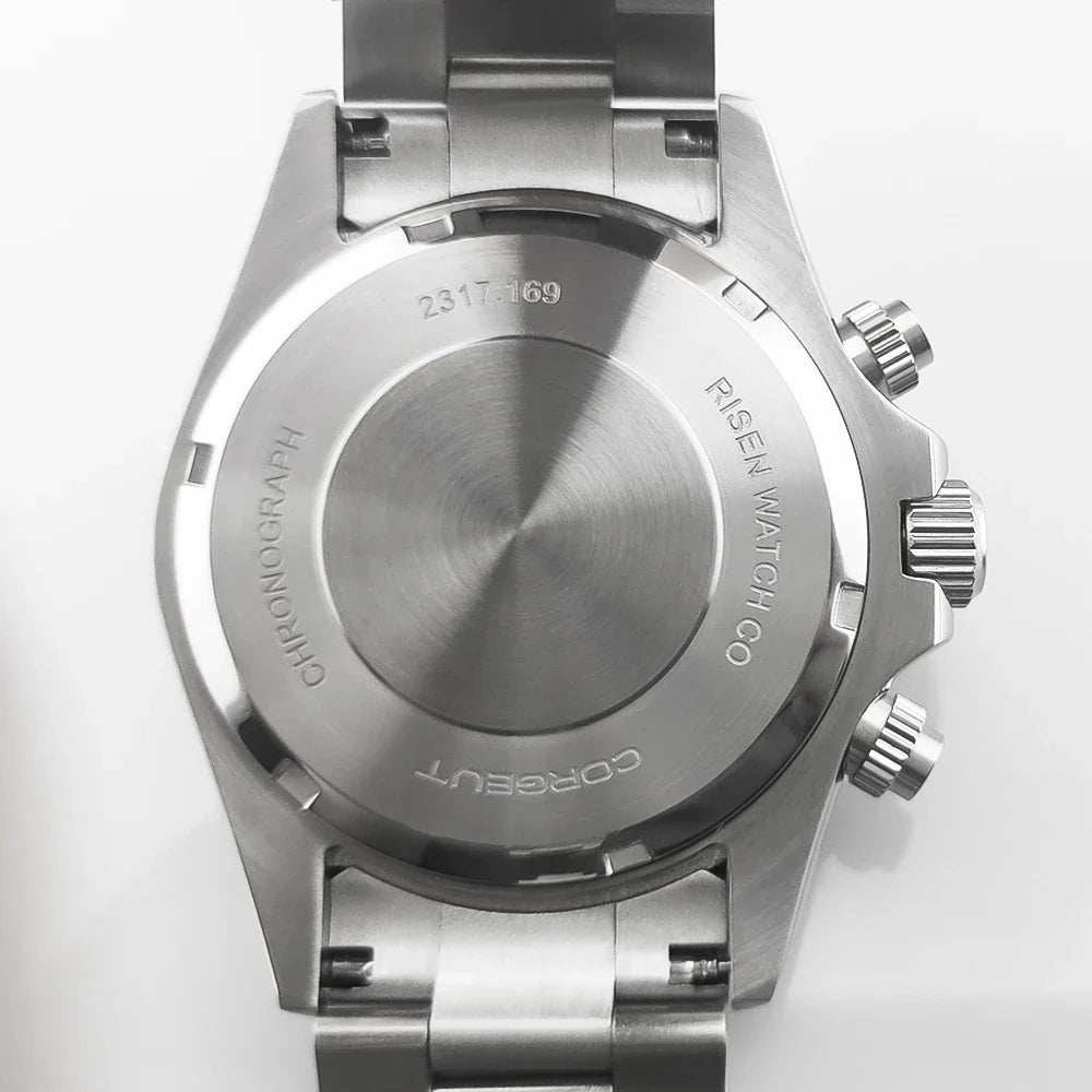 Corgeut 2069 Chronograph watch Panda Daytona 24 hours VK63 Quartz Hardlex 10Bar 39MM