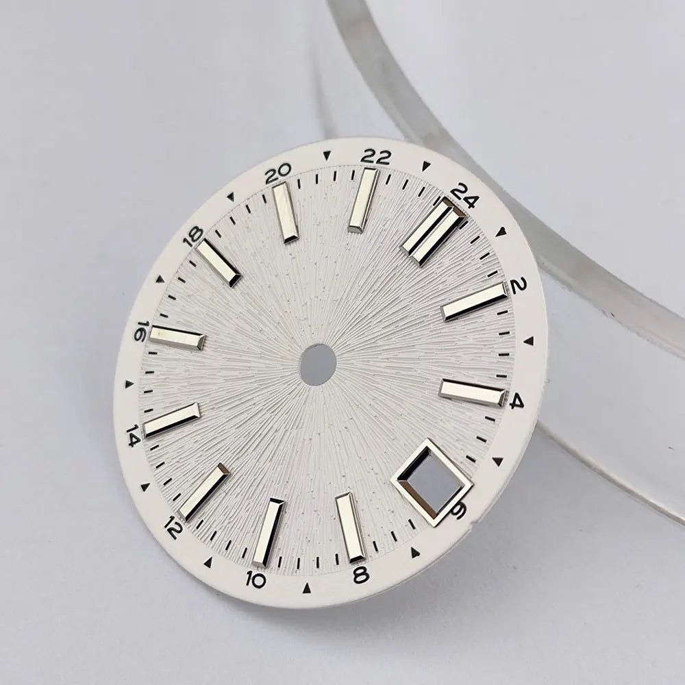 watch dial 28.5mm with water ripple vertical surface luminous watch dial suitable for NH35 movement watch replacement accessorie