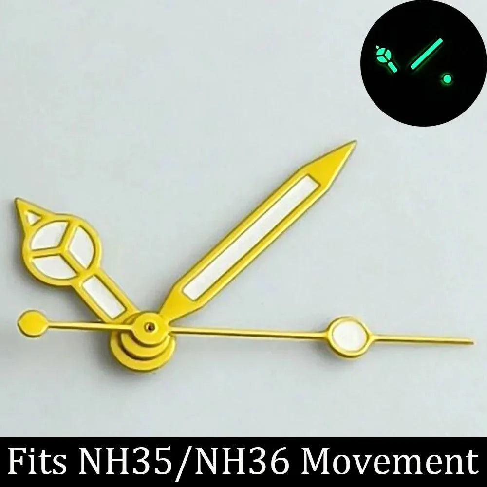 high-quality Watch accessories watch pointer NH series 35 NH36 hands green  luminous suitable for N H35/ NH36 movement