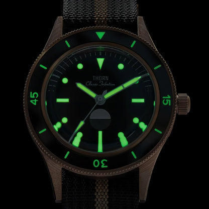 Bronze NH35 Movt 50 fathoms watch THORN SHY039 40mm EU Sapphire 20Bar