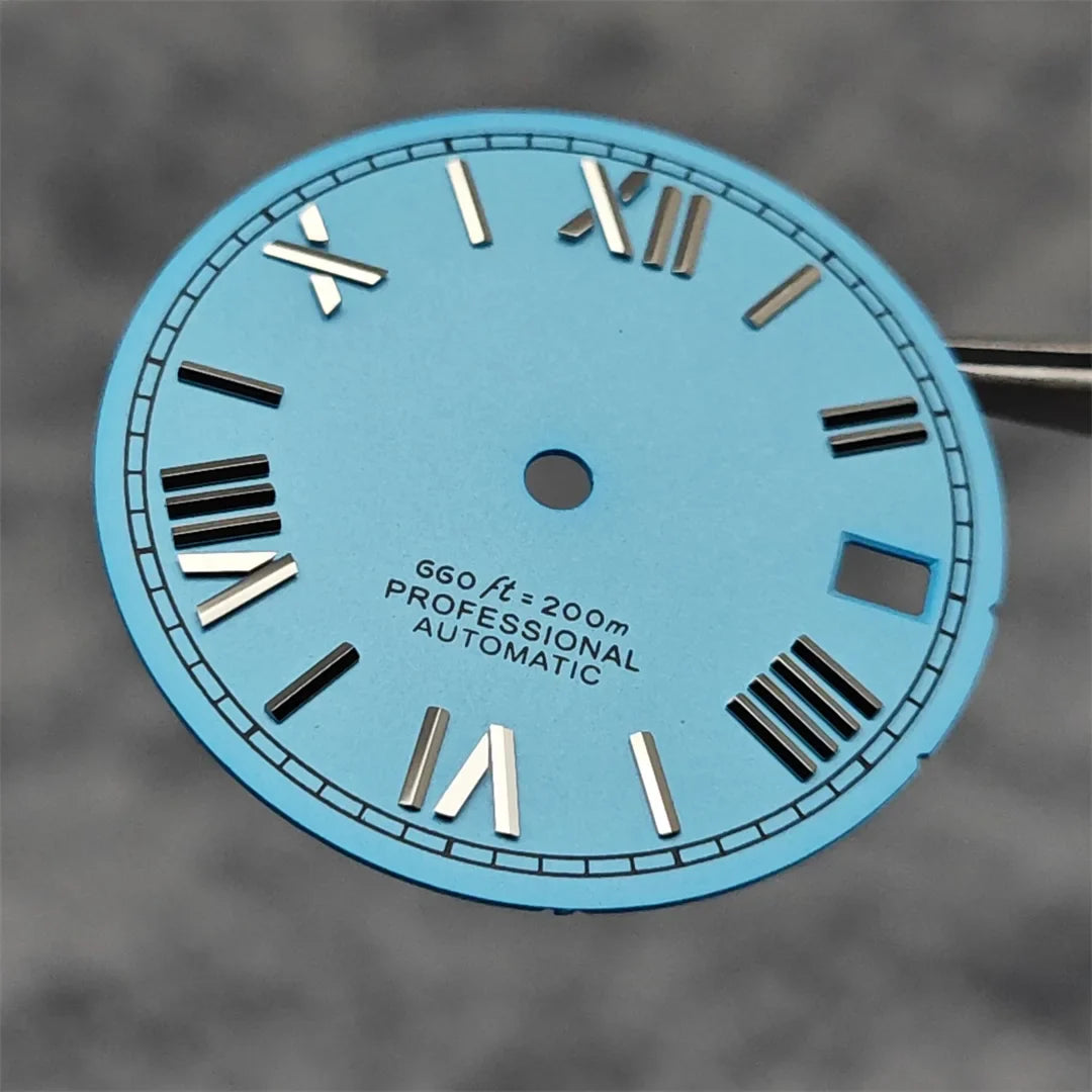 Suitable for NH35A/4R35 Movement Watch Dial 28.5mm Roman Numeral Surface Watch Faces Men's Watches Replacement Accessories