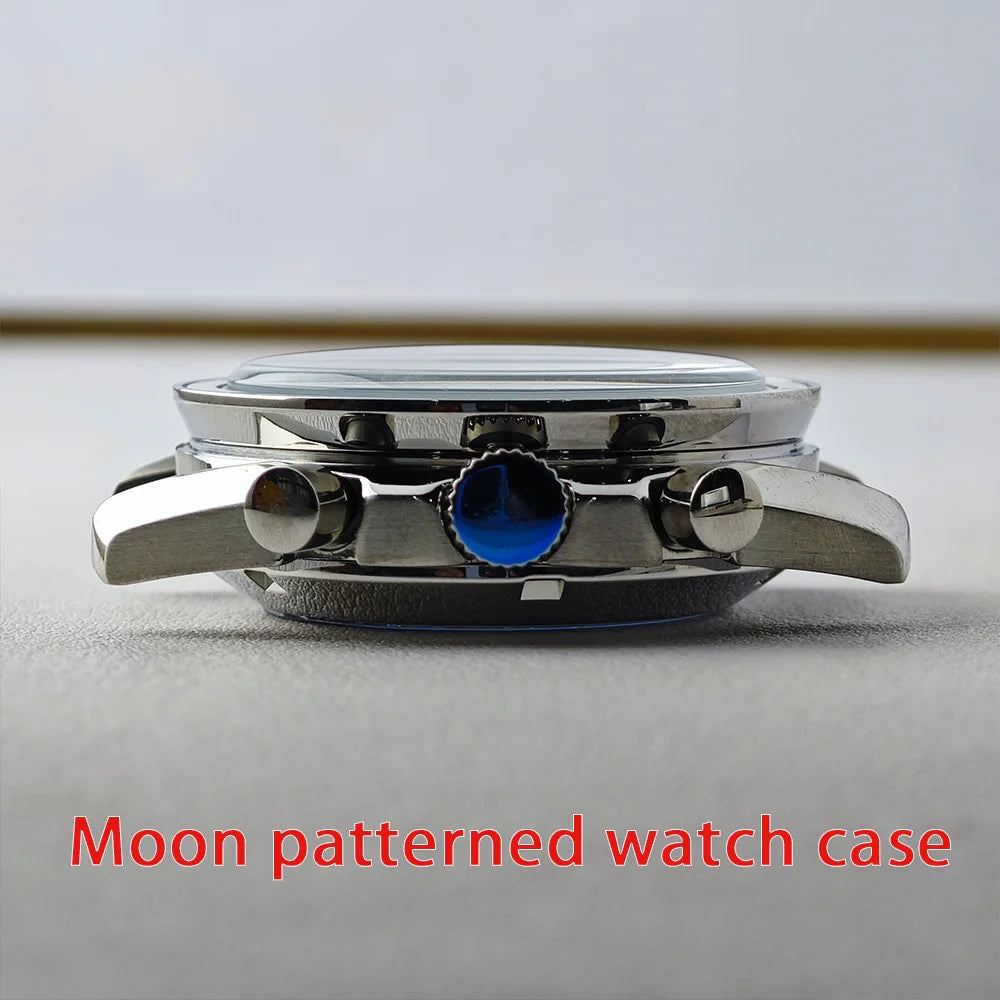 39.7mm Men's watches metal case FIT VK63 movement case watch accessories watch parts Fits 20mm strap Watch Box