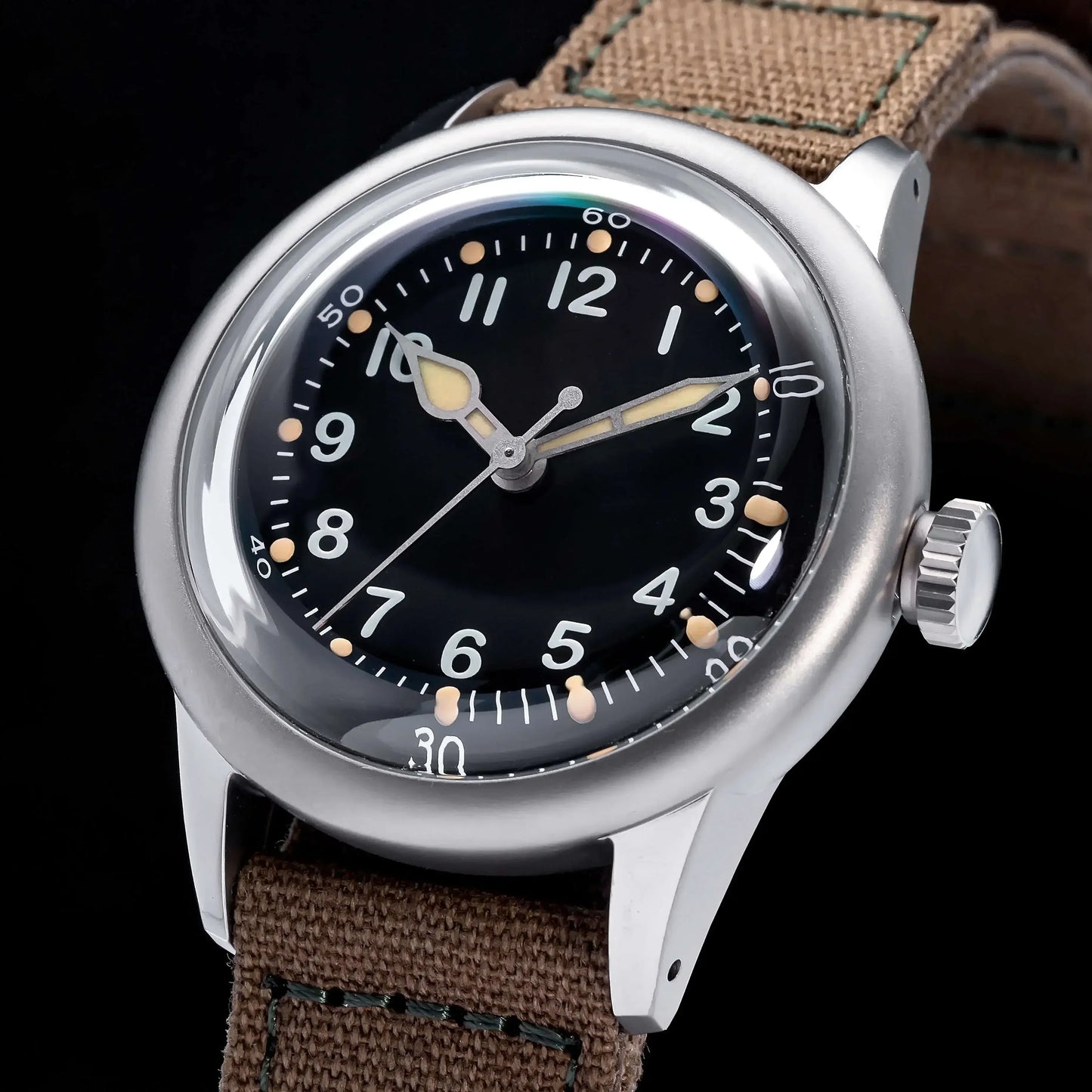 THORN SHY040 A11 Titanium Pilot Watch Military Retro NH35 AR Sapphire Luminous bullet in the back