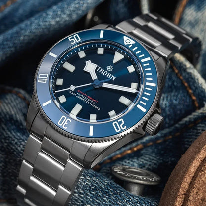 THORN SHY036 Titanium Sub Diver 39MM  Vintage PT5000  Automati Sapphire C3 Super Luminous 20bar