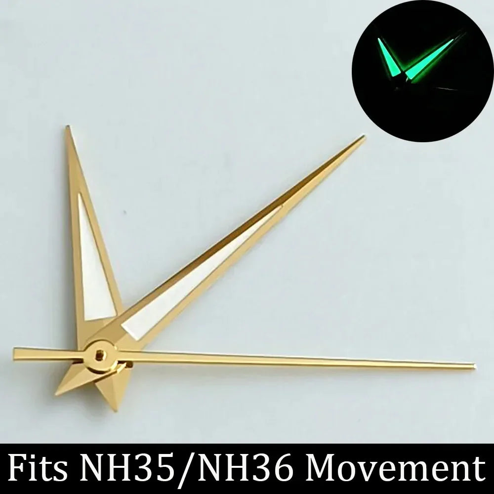 high-quality Watch accessories watch pointer NH series 35 NH36 hands green  luminous suitable for N H35/ NH36 movement