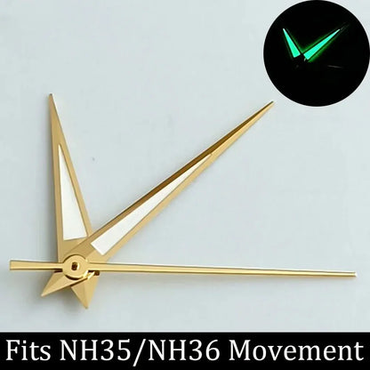 high-quality Watch accessories watch pointer NH series 35 NH36 hands green  luminous suitable for N H35/ NH36 movement
