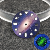 NH35 Watch dial starry sky lunar star Watch faces with Green Luminous Conversion Watch Accessories for NH35 / NH34 Movement