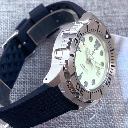 Tandorio NH36 Diver Fully Luminous Dial Monster Wristwatch AR Sapphire 42mm 20Bar