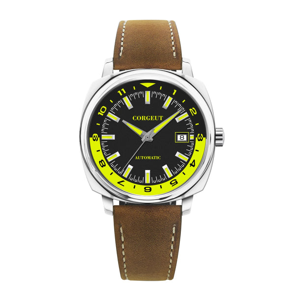 Corgeut 6018 glass back42 MM NH35 Automatic Sapphire crystal 10ATM Dress watch