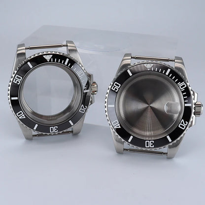 NH35 40mm SUB Black Ceramic Insert Watch Case Sapphire For NH34 NH35 NH36 NH38 4R36 Miyot8215 ETA2824 Movement 20ATM Waterproof