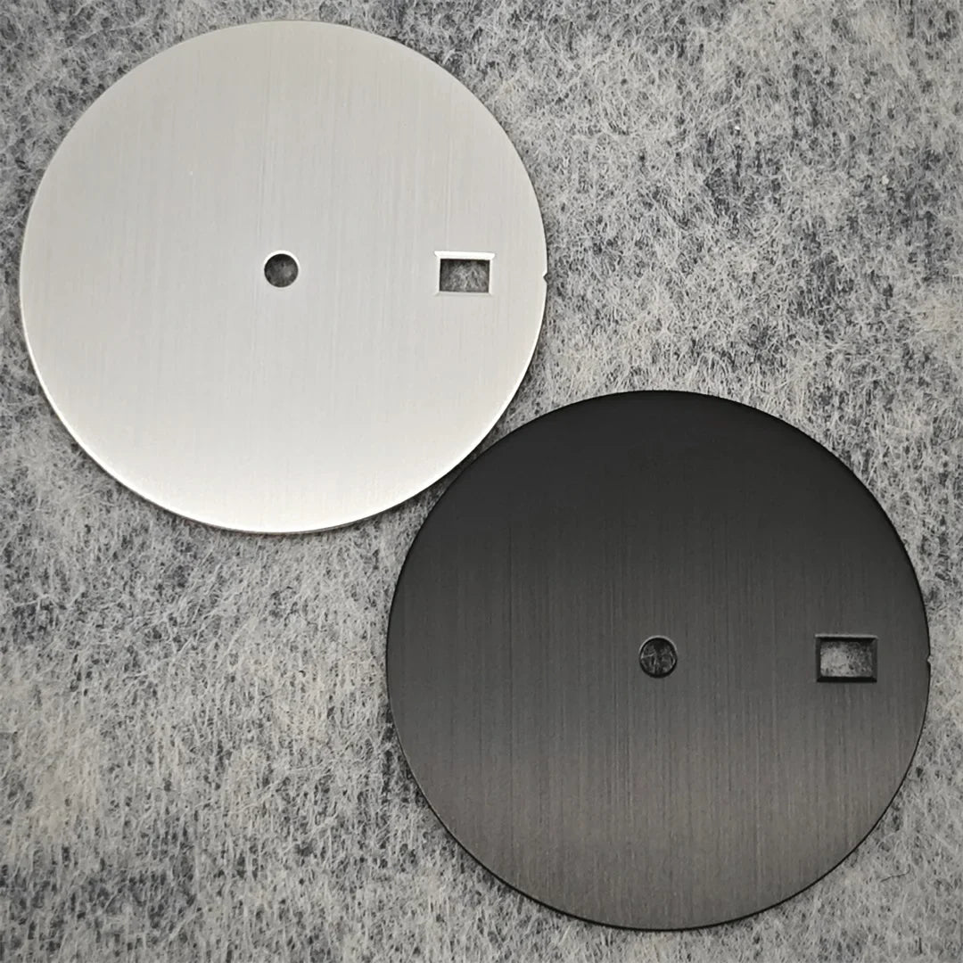 30.5mm Solid Color Watch Dial for NH35 Movement Vertical Pattern Mechanical Watch Faces DIY Watch Repair Accessories