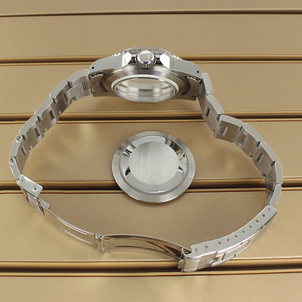 38mm Vintage Diving Watch Case Dome Acrylic Glass For Seiko NH35 NH36 NH38 NH34 Automatic Movement 28.5mm Dial Retro Submariner