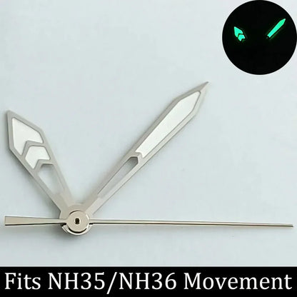 high-quality Watch accessories watch pointer NH series 35 NH36 hands green  luminous suitable for N H35/ NH36 movement
