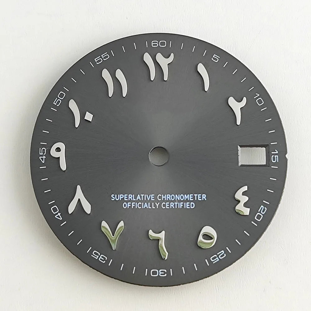 28.5mm watch dial Arabic NH35 dial S dial suitable for NH35 NH36 movement watch accessories repair tool