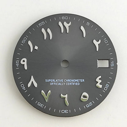 28.5mm watch dial Arabic NH35 dial S dial suitable for NH35 NH36 movement watch accessories repair tool