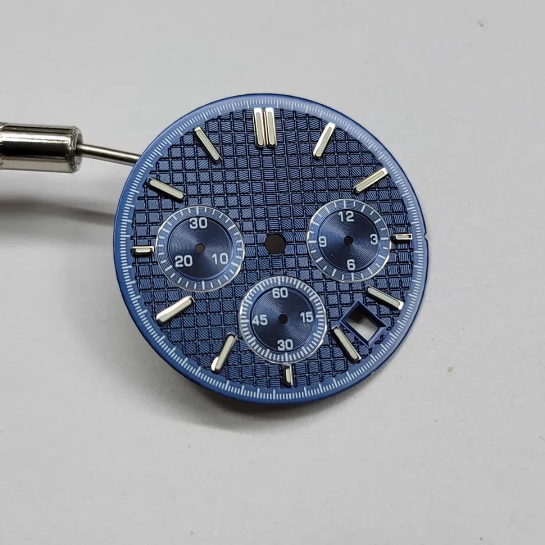 Modified VK63 Watch Dial 31.8mm Watch Faces Green Luminous Watch DIY Accessory for VK63 Movement