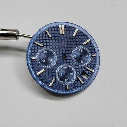 Modified VK63 Watch Dial 31.8mm Watch Faces Green Luminous Watch DIY Accessory for VK63 Movement