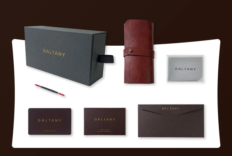 Baltany Military Chronograph Man S5054 Retro Style Quartz Watch Leather Strap Sapphire Glass 5ATM Waterproof Multifunction Watch