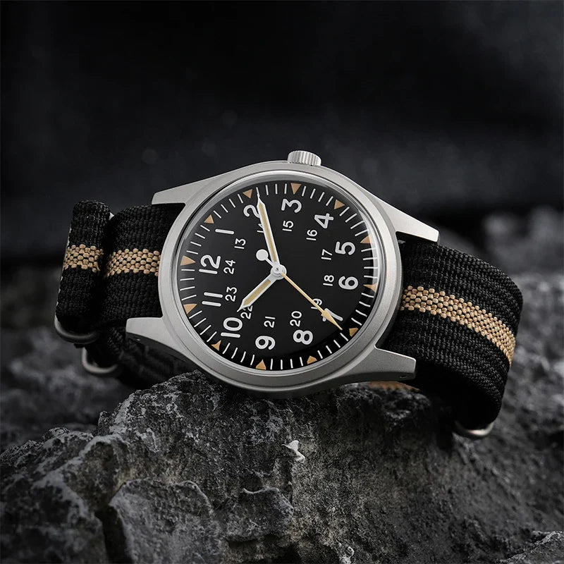 Militado ML07 Military Watch VH31 Quartz Sapphire Luminous AR Coating 10bar
