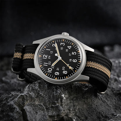 Militado ML07 Military Watch VH31 Quartz Sapphire Luminous AR Coating 10bar