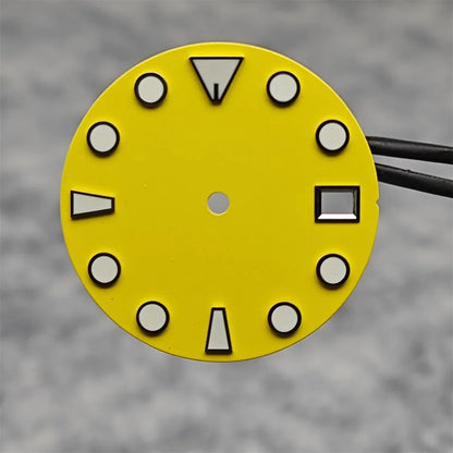 28.5MM New NH35 Dial Green Luminous Watch Face Matte Texture Dial for NH35/ NH36 Mechanical Movement Watch Accessories Repair Parts