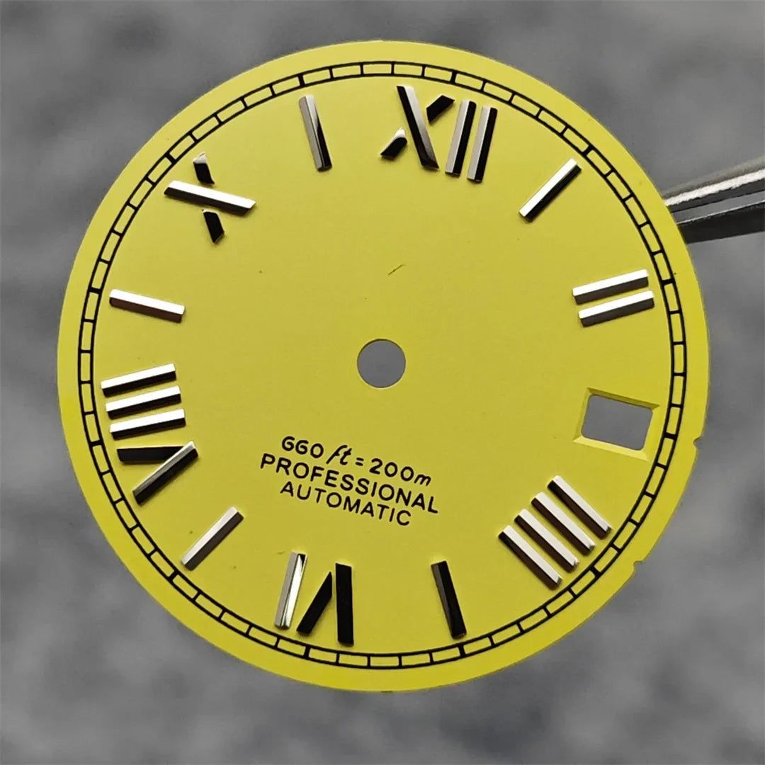 Suitable for NH35A/4R35 Movement Watch Dial 28.5mm Roman Numeral Surface Watch Faces Men's Watches Replacement Accessories