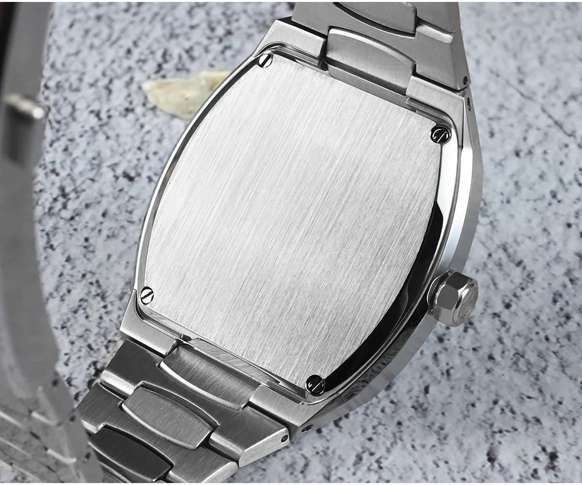 San Martin Dress Watch SN0145 39.5mm Tonneau Luxury Mineral Dial  PT5000 SW200 Automatic AR Sapphire Luminous