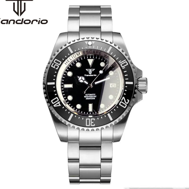 Tandorio 43mm NH35A PT5000 Submariner Sapphire Glass Date TD268 James Cameron watch