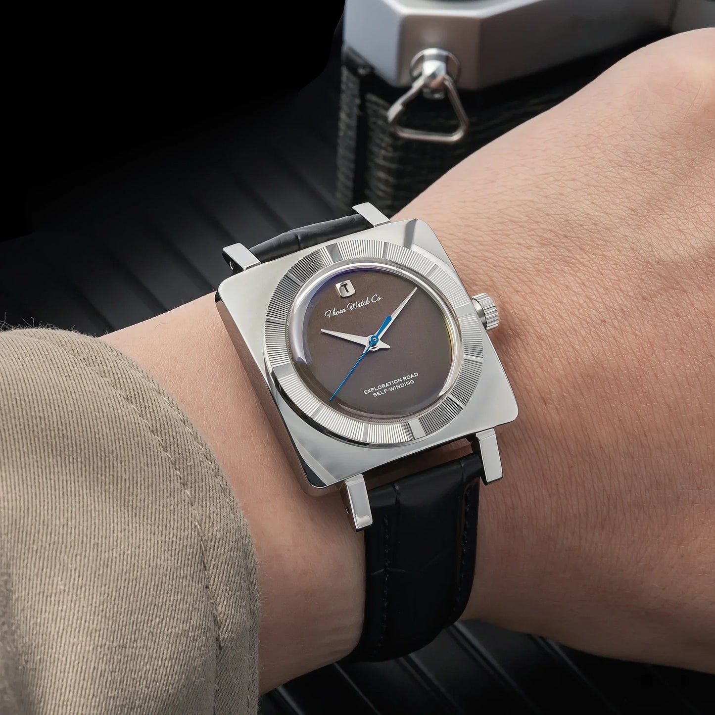 THORN T016 Square Watch 34MM PT5000 Dress Sapphire Pot lid Bubble Mirror 5ATM Fashion