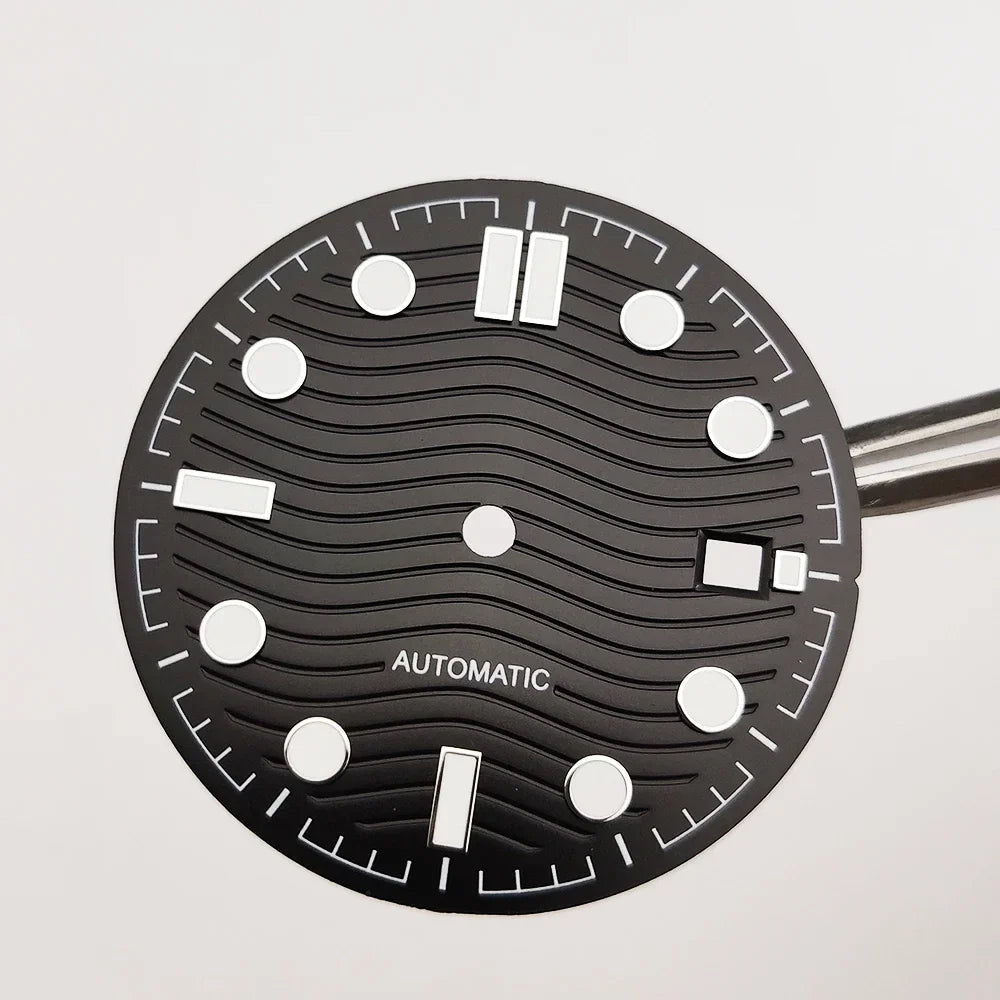 31mm Watch Dial Watch Parts Retrofit Green Luminous Faces for 2813/8215/821A/2836 Automatic Movement Dial Repair Parts