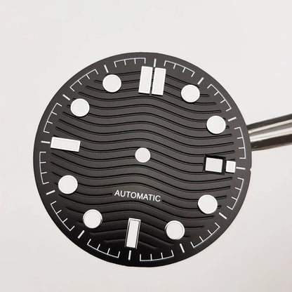 31mm Watch Dial Watch Parts Retrofit Green Luminous Faces for 2813/8215/821A/2836 Automatic Movement Dial Repair Parts