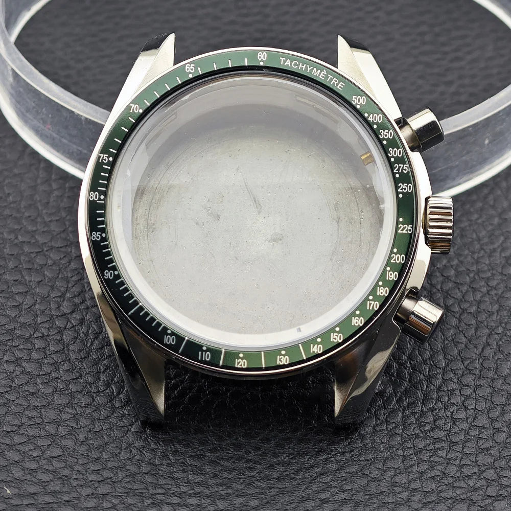 39.7mm Men's watches metal case FIT VK63 movement case watch accessories watch parts Fits 20mm strap Watch Box