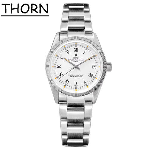 THORN T004 Dress Watcg PT5000 Automatic Domed Sapphire Luminous 10Bar 34MM