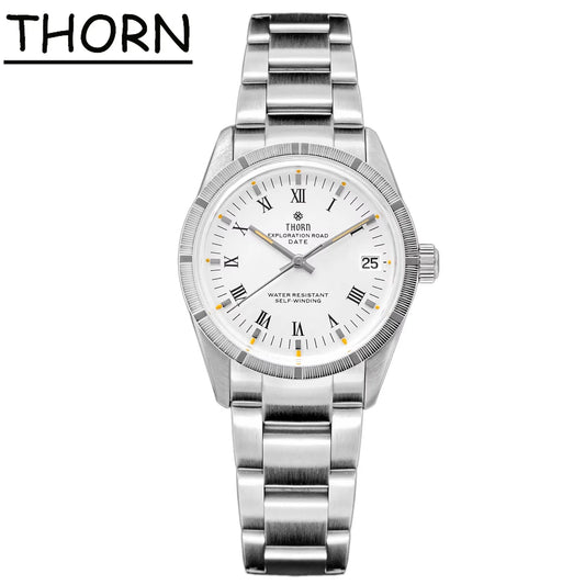 THORN T004 Dress Watcg PT5000 Automatic Domed Sapphire Luminous 10Bar 34MM