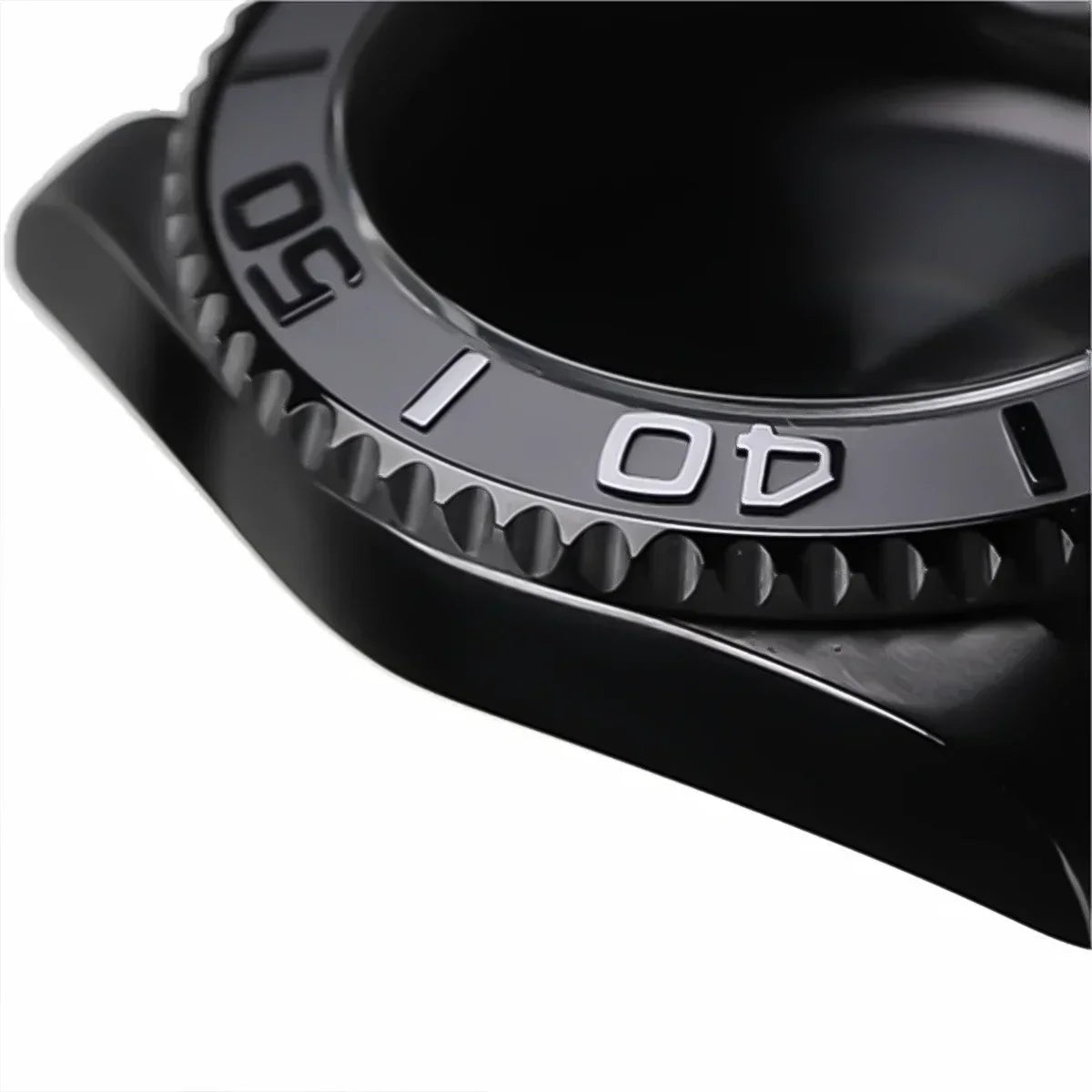 42mm Black PVD Yacht master Skx007 Steel Black Matte Waterproof Watch Case With Sapphire Crystal For Nh35 Nh36 Movement 28.5mm Dial Mods