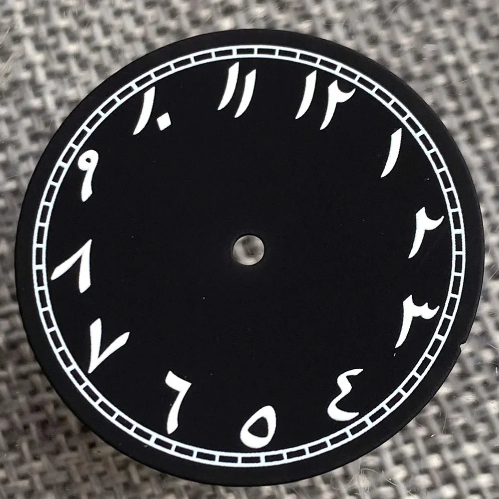 Black Sterile 29mm Watch Face Middle East Numbers for N H35 N H36 MI YOTA DG E TA2824 PT ST2130 pil ot Watch Accessories Hand