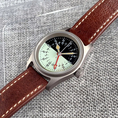 Tandorio TD171 Ti-2 Titanium GMT Field Watch NH34A  36mm 20bar Sapphire