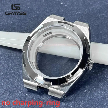 Fit Overseas Serieswatch case 41mm NH34 NH35 NH36 NH70 NH72 Movement elegant Men's Watch Part Mod for 28.5mm dial