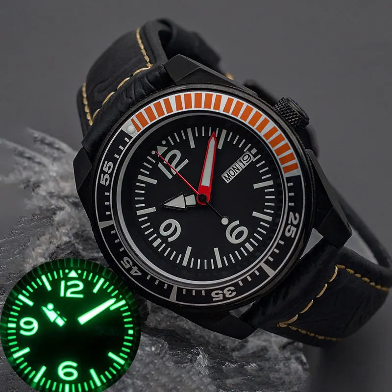 43MM Mod Samurai Black Series SRPE39K1 SRPF79K1 Diver C3 Luminous Sapphire NH35 NH36  Automatic
