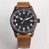 39mm Pilot Watch Wristfull P101 AR Sapphire Electroplated Copper Style Aged NH35A 10ATM