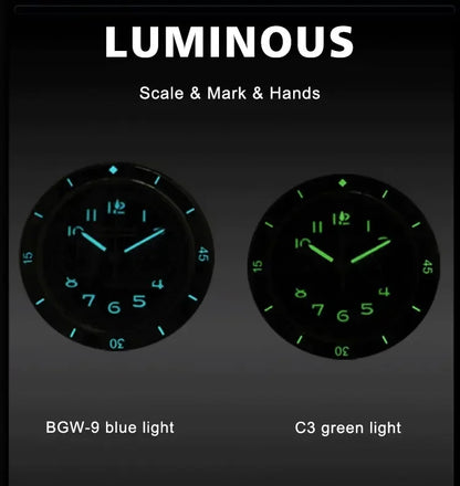 Fifty Fathoms Mod Hruodland Fo19  Chronograph Watch VK64 Quartz AR Sapphire 40MM 10bar