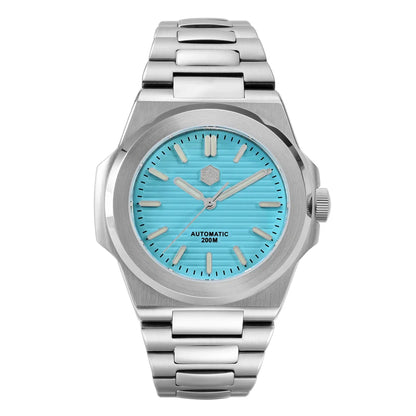 San Martin SN0076 42mm PT5000 Sw200 Automatic Dress Watch 20bar AR Sapphire BGW9 Lume