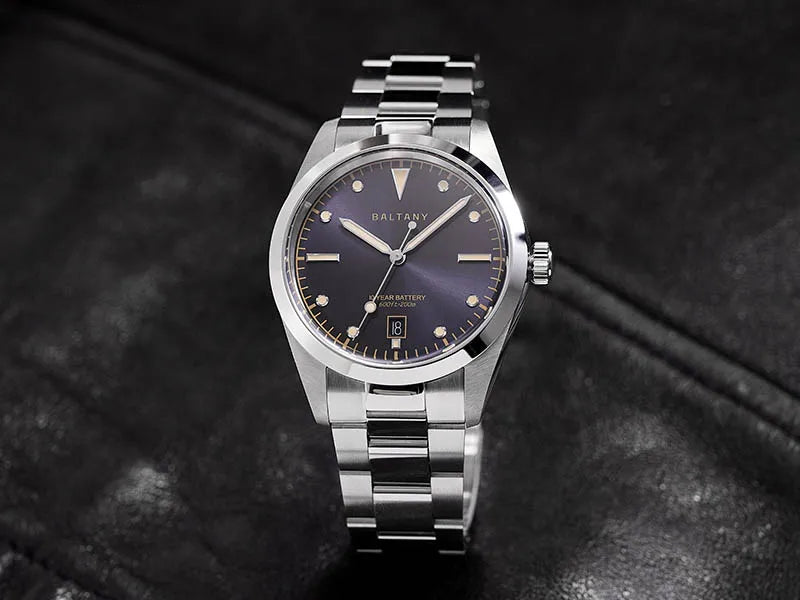 Baltany S4041 Vintage Tribute Quartz Wristwatches Enamel Dial Sapphire Crystal 20ATM Stainless Steel Bracelet Diving watches