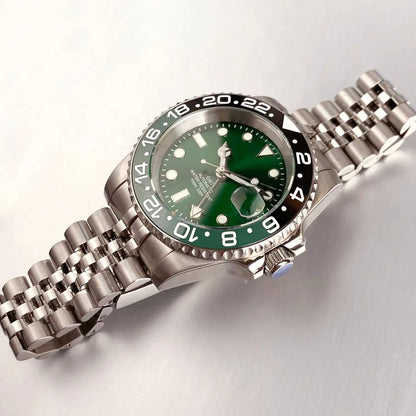 Tandorio GMT Watch TD258B Luminous 40mm NH34A Automatic 20BAR  Sapphire