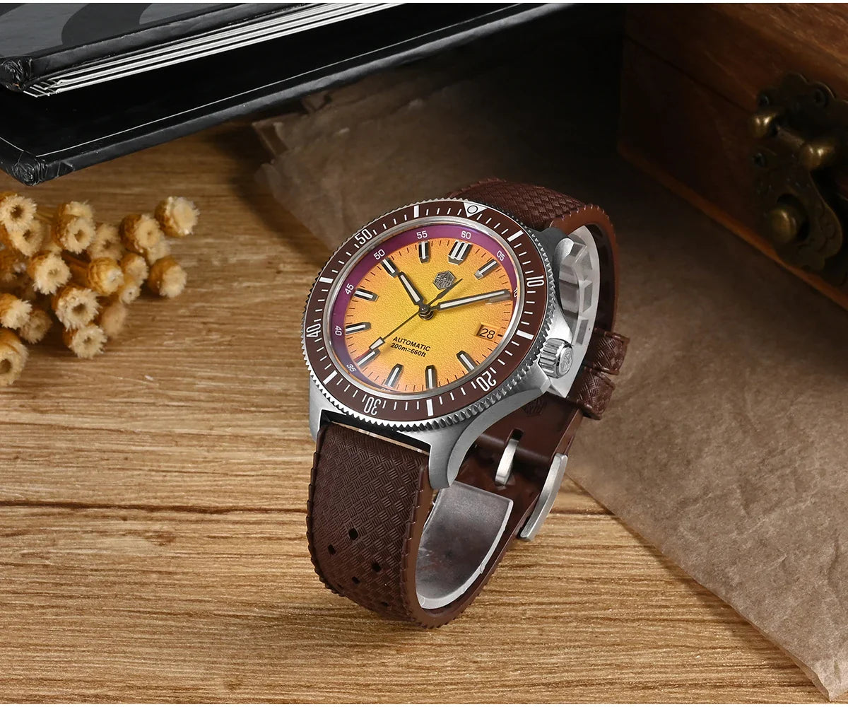 San Martin Diver SN0118G 40mm Original Design Fruit Series  NH35 Automatic 20Bar AR Sapphire BGW Luminous SN0118