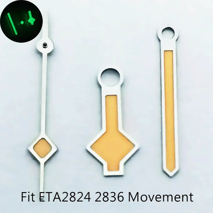NH35Luminous Hands Snowflake Gold/Silver/Black/Rose Gold Watch Hand Watch Fit NH35 NH36A Miyota 82 Series ETA 2824 2836 Movement