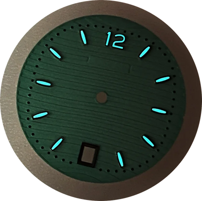 NH35 Dial PP Dial 30.5mm BGW9 Blue Luminous Watch Face for Parrot Watch Modification Accessories Fit NH35 NH36 Movement