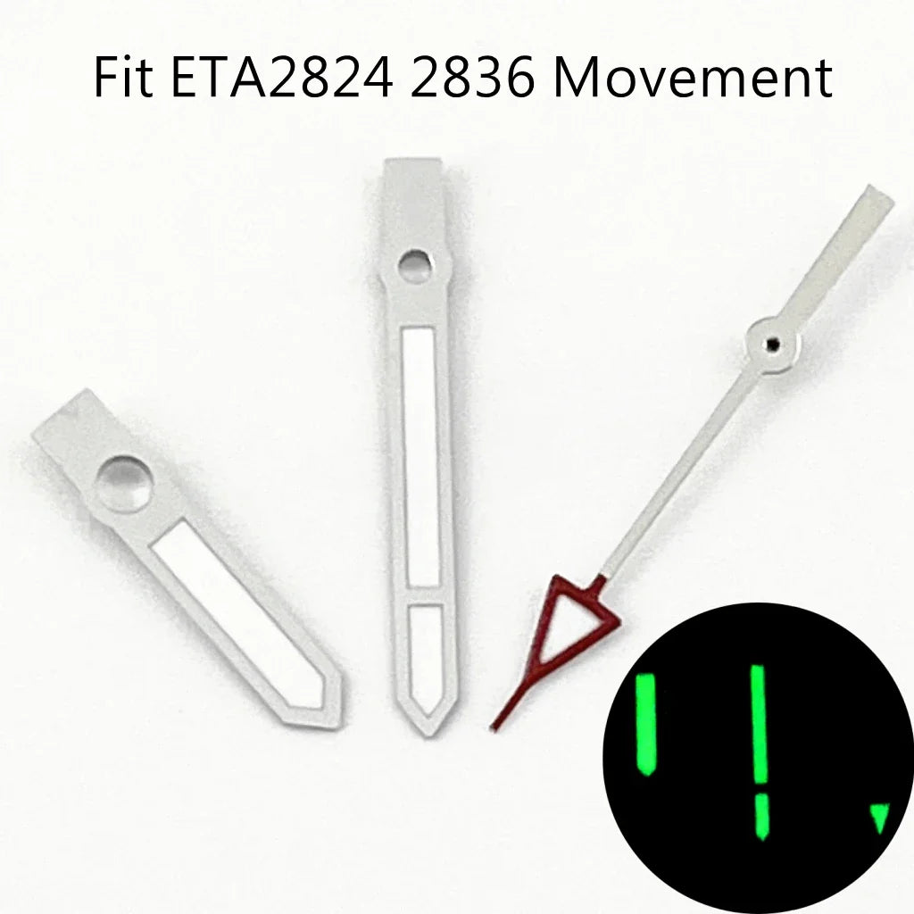 ETA Hands Silver/Black Watch Hands Fit NH35 NH36 PT5000 ETA2836 2824 DG2813 3804 Miyota8215 8205 821A Movement Watch Accessories