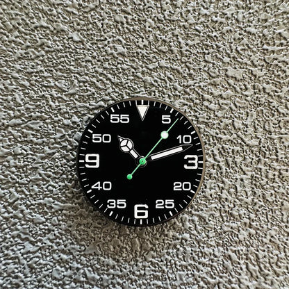 AIr King29mm Watch Dial Set Green Luminous Watch Accessories Watch Faces+hands for 8215/ 8200/ 8205/ 821A/ 2813 Movement